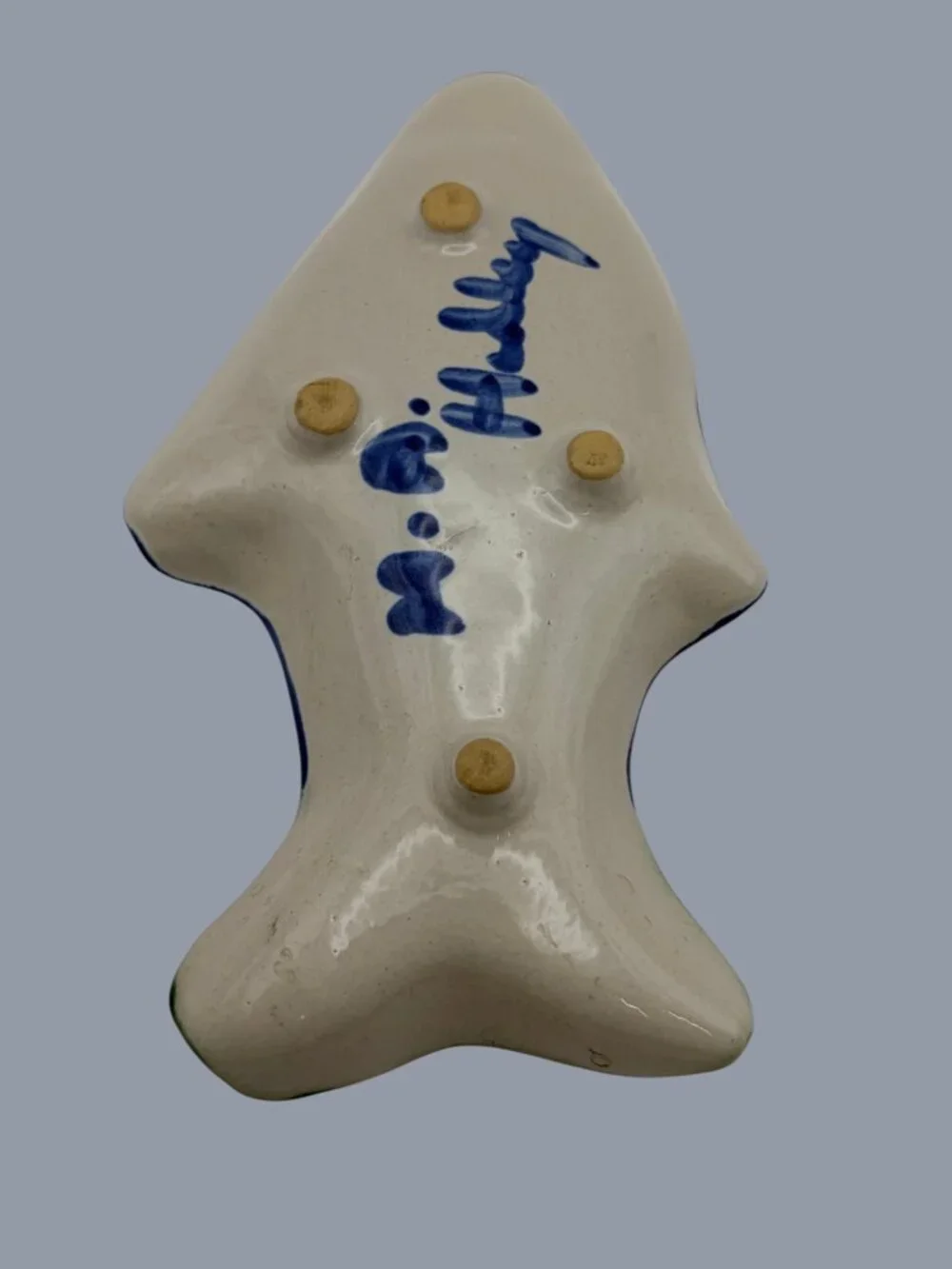 Vintage M.A. Hadley Pottery Fish Spoon Rest / Ashtray Trinket Dish Signed Rare